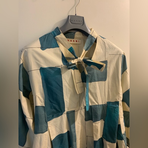 Marni Colour Block Tie Neck Blouse - Picture 2 of 7